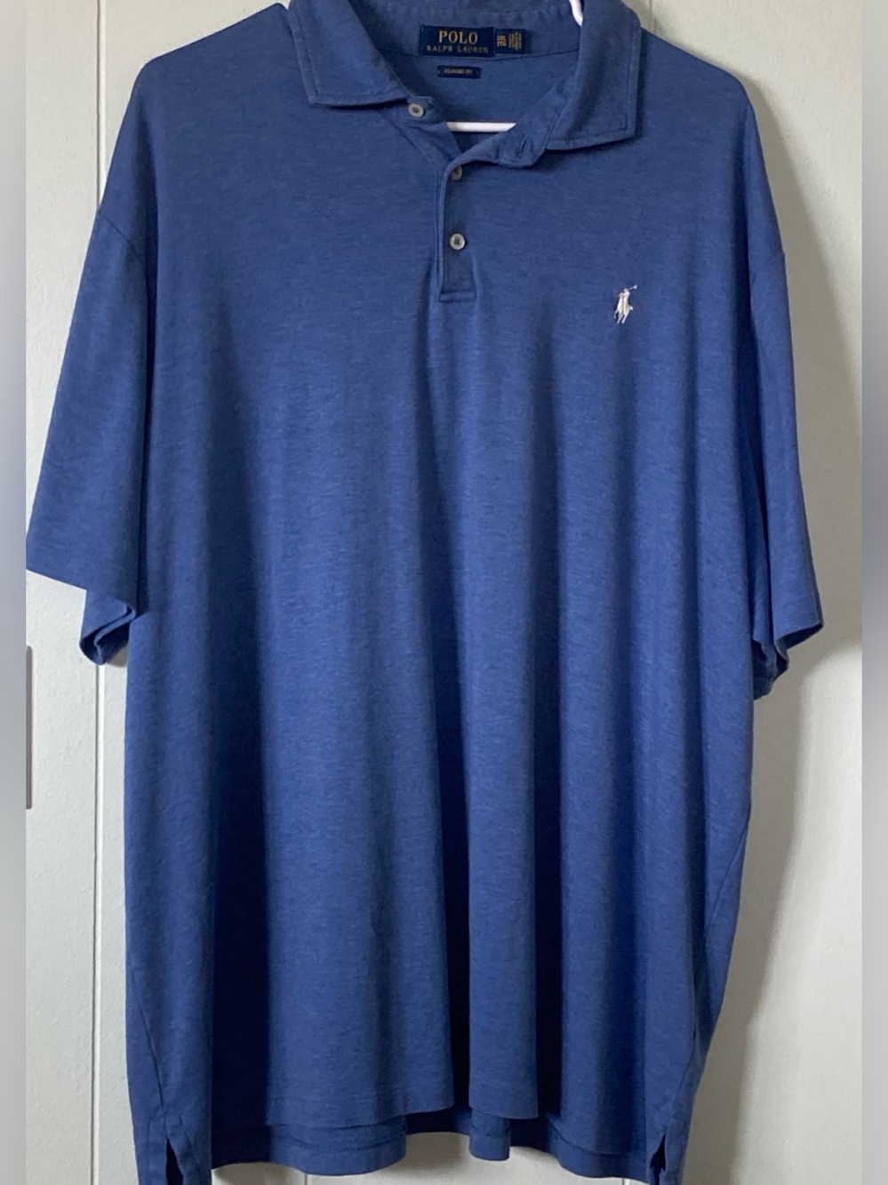 Ralph Lauren Men’s SZ XXL Polo Shirt in a Beautiful blue with White Logo